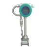 Medidor de flujo de vórtice con temperatura y compensación de presión.